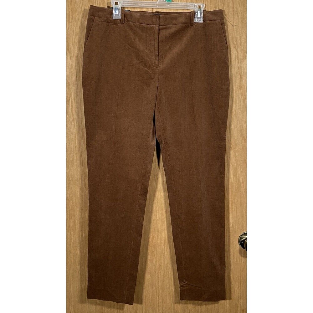 Tommy Hilfiger Radcliffe Pant Women's Sz 8 Brown Corduroy Slim Leg Brand New